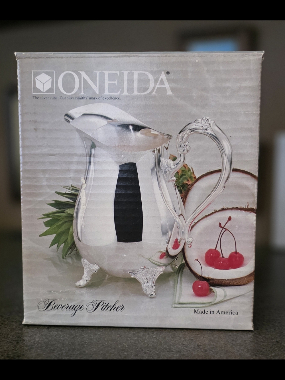 Oneida Vintage Silverplated Footed Beverage Pitcher NIB Like New